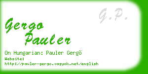 gergo pauler business card